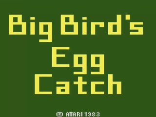 Big Bird's Egg Catch title screen for Atari 2600